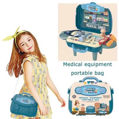 China Plastic Educational Role Pretend Educational Doctor Set Plastic Play Hospital Equipment Medical Kit Toy for sale