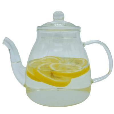 China Latest Factory Low Price Borosilicate Glass Tea Kettle Sustainable Modern Custom Glass Teapot With Strainer for sale