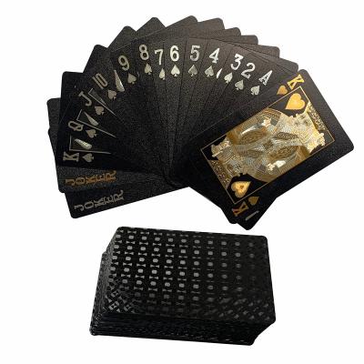 China Factory Price Durable Waterproof Black Foil Custom Printing Playing Cards For Casino Party Game for sale