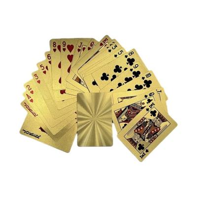 China Durable Custom Waterproof Plastic Gold Printing Laser Poker Cards Foil Playing Cards for sale