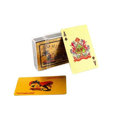 China Durable Custom Logo Waterproof PVC Poker Gold Foil Blank Playing Cards for sale