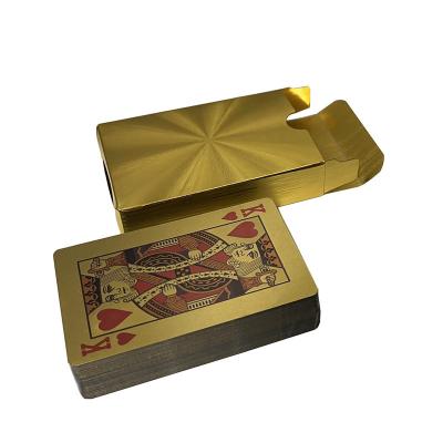 China Durable Waterproof High Quality Gold Printing Poker Cards Diamond Gold Foil Playing Cards Colorful Printing for sale