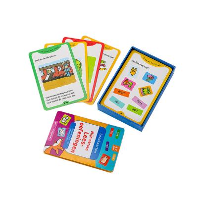 China Custom Printed Educational Alphabet Kids Learning Card Flash Cards Eco-friendly Study Material for sale