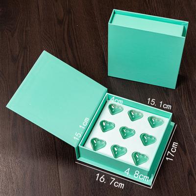 China Recyclable Round Heart Shaped Candy Packaging Box Gray Magnetic Board Paper Box Food Gift Box For Chocolate for sale