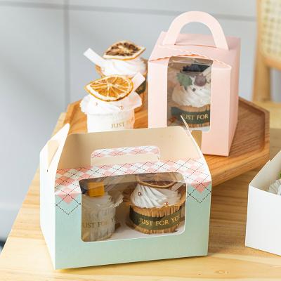 China Recyclable Small Folding Cake Gift Box Cardboard Suitcase Gift Box With Handle for sale