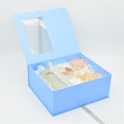 China Wholesale Recyclable Printed Logo Clear Packaging Box Cosmetics Makeup Beauty Box Perfume Set Gift Box for sale