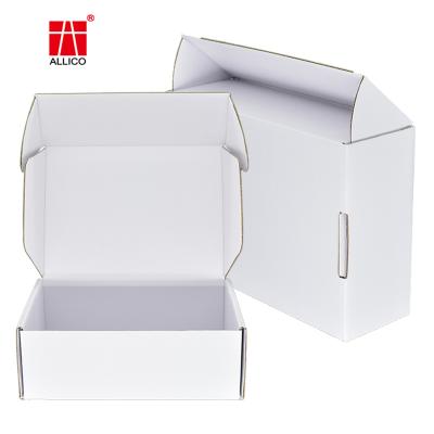 China Recyclable Wholesale Printing Design Shipping Boxes Shoe Box White Paper Box Packaging Advertisement Box for sale