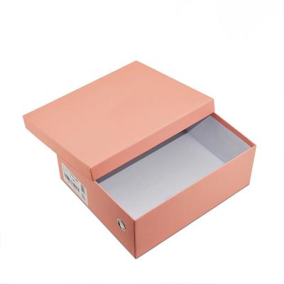 China Recycled Materials Paper Shoes Box Black Belt Hand Rope Set Shoes Clothes Paper Box Custom Gift Packaging Clothing Box for sale