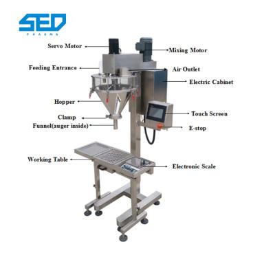 China máquina de enchimento semi automática do pó do eixo helicoidal da cápsula da usina 0.95kw à venda