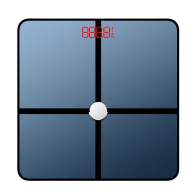 China 180KG/400LB LED Display BIA Technology APP Tracking Digital Weight Bathroom Body Fat Analysis Bluetooth Smart Scales 280*280*25mm for sale