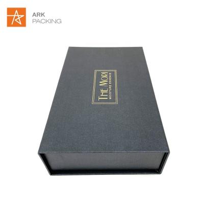 China Recyclable Custom Flip Folding Paper Box Custom Gift Packaging Black Paper Boxes With Magnetic Boxes for sale