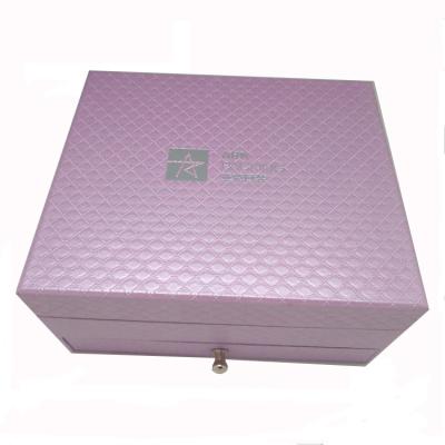 China Customized Large Special Customized Luxury Recyclable White Purple Kraft Paper Gift Drawer Packaging Sliding Box With Drawers for sale