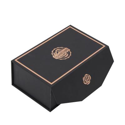 China Luxury Eco Friendly Small Recyclable Custom Logo Cardboard Package Book Gift Packaging Black Creative Printed Paper Hard Box for sale