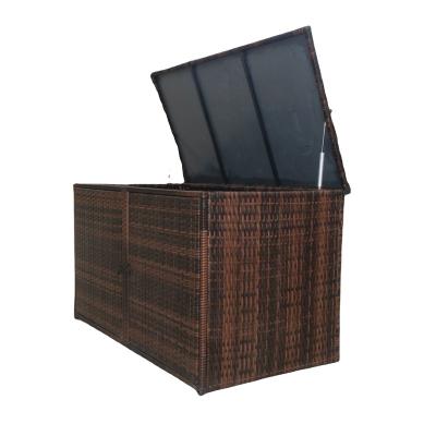 China 2022 Traditional High Quality Patio Rattan Wicker Waterproof Outdoor Cushion Box for sale