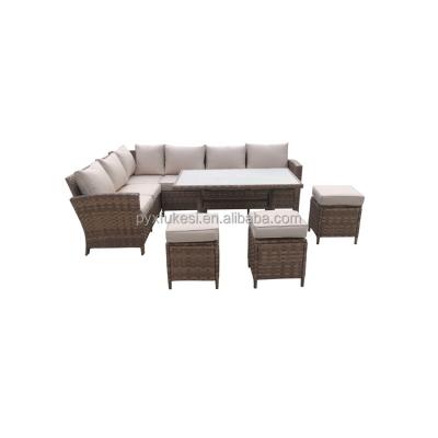 China Interesting Price Modern Terrace Outdoor Factory Supply Rattan Sofa Set Garden Furniture for sale