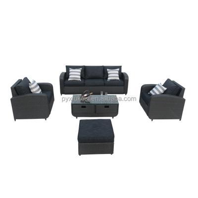 China Modern Top Selling Guaranteed Quality Outdoor Patio Furniture Aluminum Rattan Sofa for sale