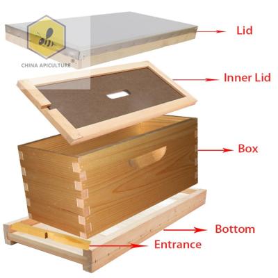 China Bee Farm Beekeeping Tools 4/5 Wooden Frame Pine Wood Fir Queen Breeding Queen Bee Core Bee Box Mating Bee Hive for sale