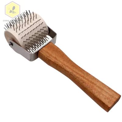 China Bee Farm Beekeeping Tools Stainless Steel Honey Frame Tools Stainless Steel Needles Uncorking Knife Uncorking Roller for sale