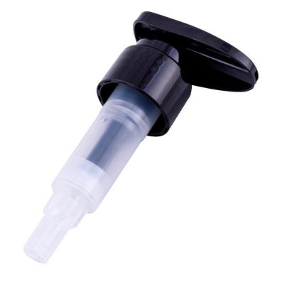 China Non Spill Black Plastic Gel Shampoo Pump 28mm 33mm Cosmetic Dispenser Lotion Foam Pump Dispenser for sale