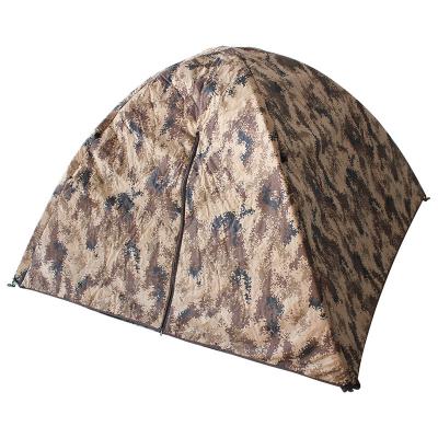 China Camouflage/Field Game Custom Logo Hiking Outdoor Military Camouflage Double Digital Oxford Water Proof Camping Single Soldier Tents For Events for sale