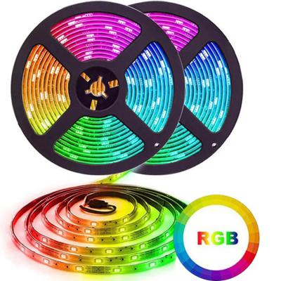 China Warehouse Dropping 12V Lamp SMD5050 5m RGB Led Strip Light Kit With 44 Key Infrared Remote Led Strip Light RGB for sale