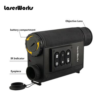 China Durable Housing 200-550m LRNV009 Laser Range Finder Hunting With Night Vision for sale