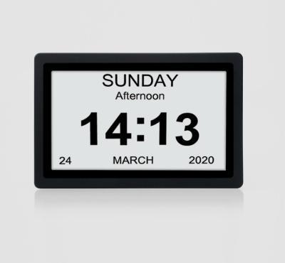 China Sizes 7 Inch Portable TFT Digital Calendar Nap Dementia Senior Clock With Alarm Medicine Reminder for sale