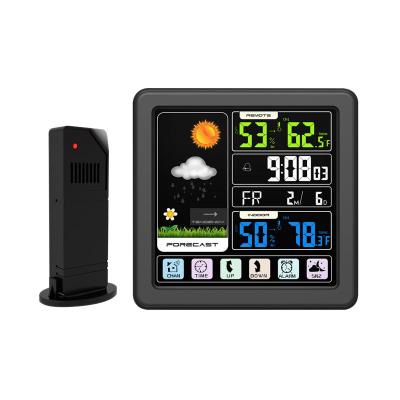 China Wireless Personal Display Alarm Clock Weather Station Calendars Touch Screen Digital Thermometer Indoor Outdoor Hygrometer for sale