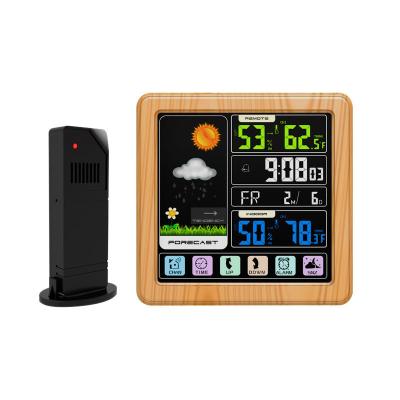 China Outdoor Calendars Digital Touch Screen Sensors And Button Thermometer Wireless Weather Station With Multi Language Display for sale