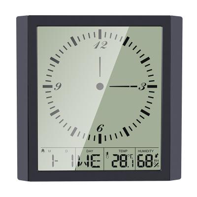 China Class Simple Design HD Large Font Display Calendar Alarm Analog-Digital Clock Show Temperature Humidity Easy To Read For The Elderly for sale