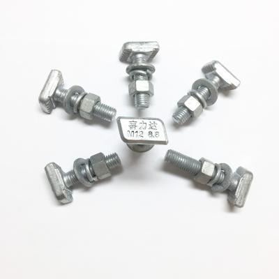 China Galvanized Steel T-bolt With Tooth for sale