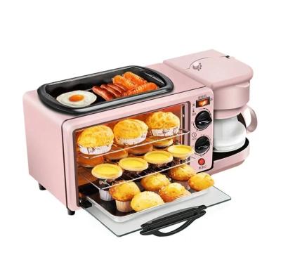 China Electric Multi Functional Oven Breakfast Maker Coffee Maker 3 In 1 Car Make Coffee Toast Fried Eggs for sale