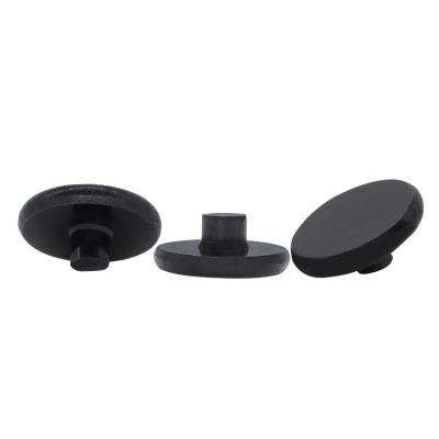 China Large flat head rivet M3.2*3 M4 large*3 slotless and M3.2M4 toothless steel black thin flat head rivet for sale