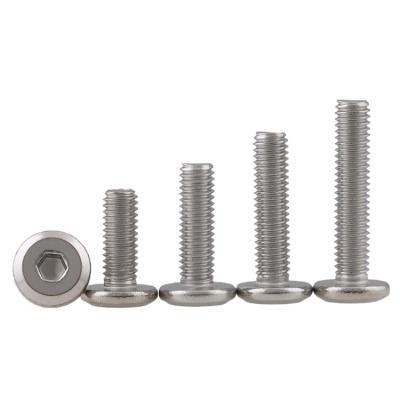 China SS304 M2M2.5M3M4M5M6M8M10M12 M2M2.5M3M4M5M6M8M10M12 Flat Head Socket Bolt Allen Furniture Fastener Hex Socket Chamfered Screw Bolt for sale