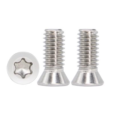 China Countersunk 304 60 Degree Countersunk Torx Spline M4*10 Small Flat Cap Non-Standard Machine Small Stainless Steel Head Screws for sale