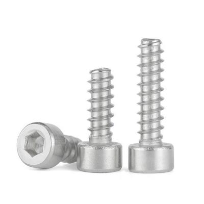 China 304 Stainless Steel Allen Head Tapping Screw Flat Head Shank ST3 ST3.4 ST4 ST5 Cylindrical Hex Socket Self Tapping Screw for sale