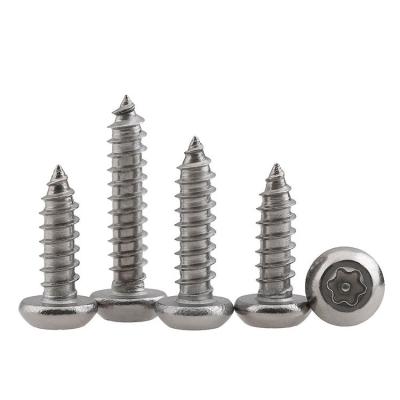 China 304 Stainless Steel Round Head Pin Six Lobe Torx Pan Tamper Proof Self Tapping Wood Screw ST2.6 ST3 ST3.5 ST4 ST5 ST6 for sale