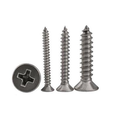 China Din7982 304 Stainless Steel Flat Cross Recessed Flat Head Phillips Countersunk Self Tapping Screw ST2.2 2.9 3.5 3.9 4.2 4.8 5.5 ST6.3 for sale