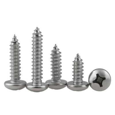 China Pan 304 Stainless Steel Cross GB845 Recessed Phillips Pan Head Round Self Tapping Wood Screw ST1 ST1.2 1.4 1.5 1.6 ST1.7-ST6.3 ST8 for sale