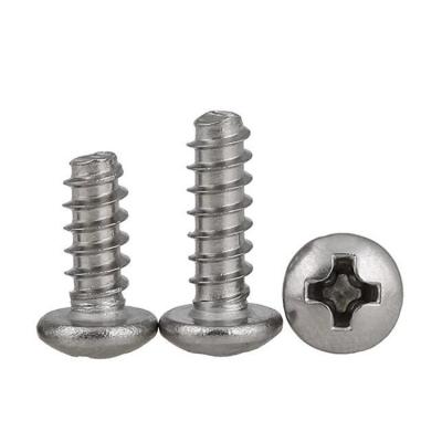 China Pan 304 Stainless Steel Cross GB845 Recessed Round Phillips Pan Head Flat Tail Tapping Screw ST1 ST1.2 1.4 1.5 1.6 - ST6.3 for sale