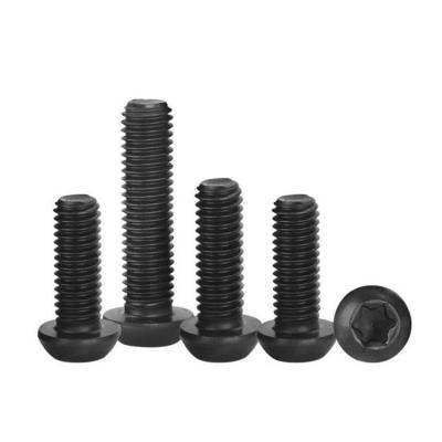 China Round Plated M3 M4 M5 M6 M8 M10 Grade M3 M4 M5 M6 M8 M10 Black Carbon Steel GB2672 Knob Head Six-lobe Pan Round Head Machine Screws 10.9 Torx Bolt for sale