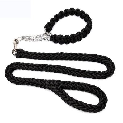 China 17 Colors Paracord Dog Durable Handmade Strong Nylon Braided Rope Leash Awesome Fun for sale