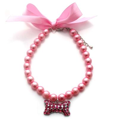 China Pet Accessories JEWELED Fashion Jewelry Pearl Dog Collar Pendant Factory Direct Sales for sale