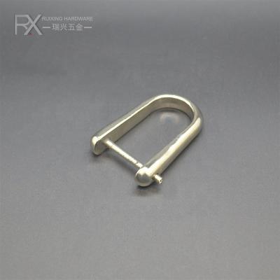 China Metal Custom High 20 Mm Screw Metal D-Ring Handbag Hardware D-Ring Bag Parts For Clothing Fittings Bag Accessories D Buckle for sale