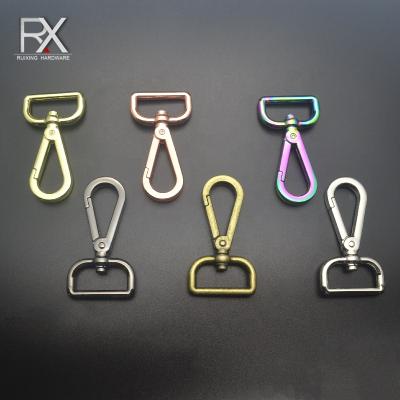 China High Quality Custom Logo Metal 25mm Spring Clip Snap Hook 1 Inch Snap Clasp Swivel Hook Dog Leash Hook Buckle For Bag for sale