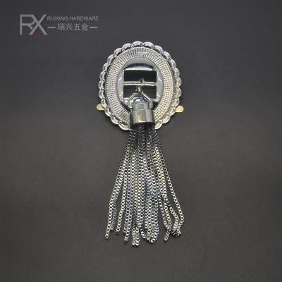 China Lady's High Quality Zinc Alloy Pendant Bag Accessories Buckle Decoration Handbag Chain Tassel Metal Decorative Buckles for sale