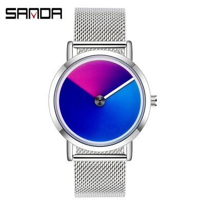 China Creative Minimalist Metal Customized Stainless Steel Mesh Strap Vortex Element Water Resistant Watch Wrist Watch Case for sale