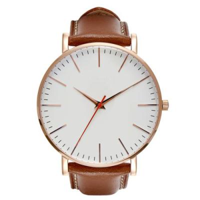 China Good Quality Leather Type Water Resistant OEM Minimalist Mens Watch Brand Your Own Watches for sale