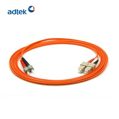 China High quality hot sale fiber jumper ST to SC duplex OM1 fiber optic patchcord J1U2U2253MP-OR for sale