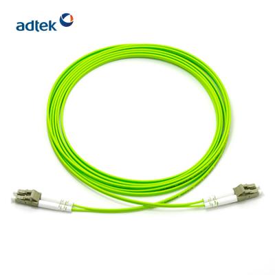 China Data Center OM5 Multimode LC To LC Fiber Optic Patch Jumper Duplex Cord J4U4U2273MP-GN for sale